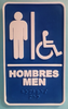 Señalética: Baño de hombres - Braille