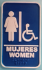 Señalética: Baño de mujeres - Braille