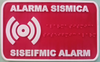 Señalética: Alarma sísmica - Braille