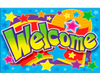 Letrero de bienvenida en inglés