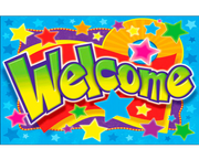 Letrero de bienvenida en inglés