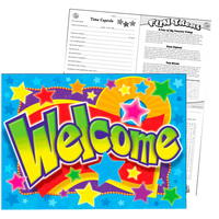 Letrero de bienvenida en inglés