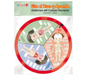 Gira el disco y aprende sistemas del cuerpo humano