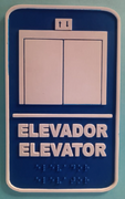 Señalética: Elevador - Braille