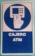 Señalética: Cajero ATM - Braille