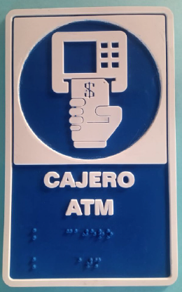 Señalética: Cajero ATM - Braille