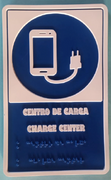 Señalética: Centro de carga - Braille