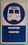 Señalética: Transporte - Braille