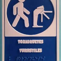 Señalética: Torniquetes - Braille