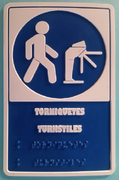 Señalética: Torniquetes - Braille