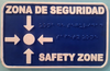 Señalética: Zona de seguridad - Braille