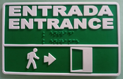 Señalética: Entada - Braille