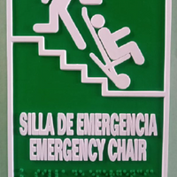 Señalética: Silla de emergencia - Braille