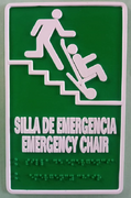 Señalética: Silla de emergencia - Braille
