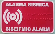 Señalética: Alarma sísmica - Braille