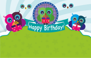 Diploma ¡Happy birthday! búhos