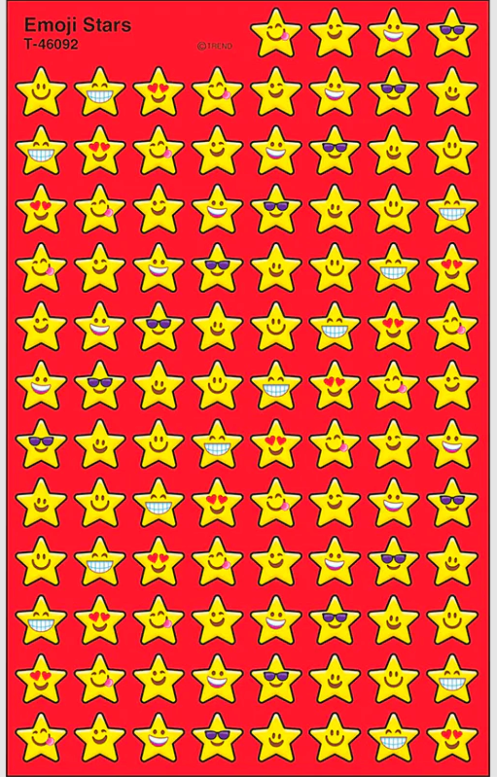 Estrellas emoji 800 pzas.